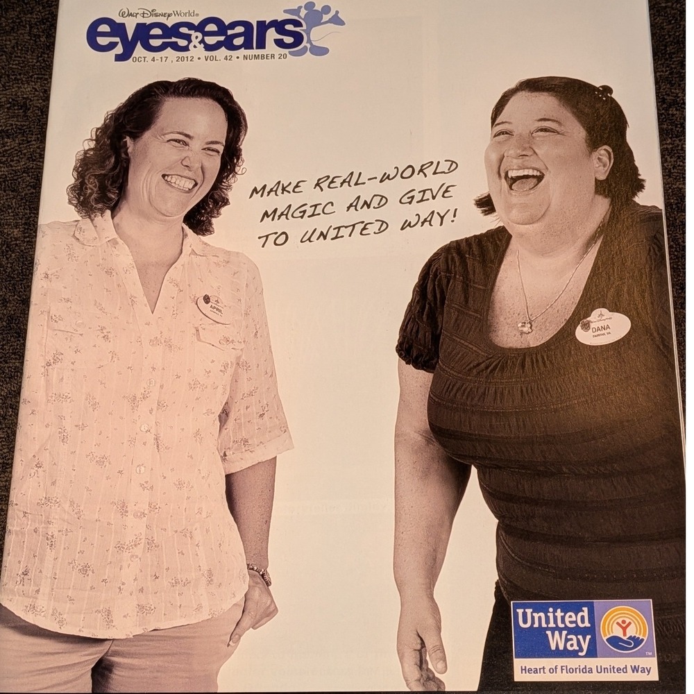 WDW Eyes & Ears Magazine Oct 2012‎ Vol 42 No 20 Cast Member United Way
